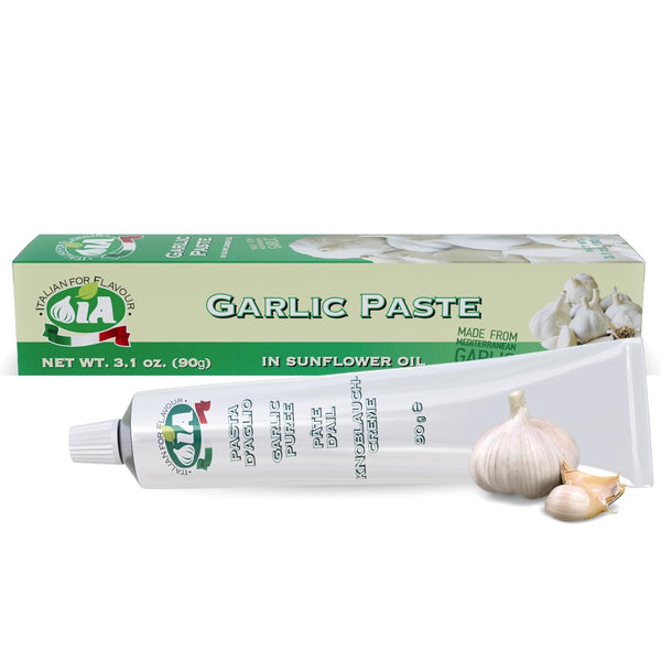 IA Garlic Paste Ready to Use, 1 tube of 3.17oz (90g), Versatile