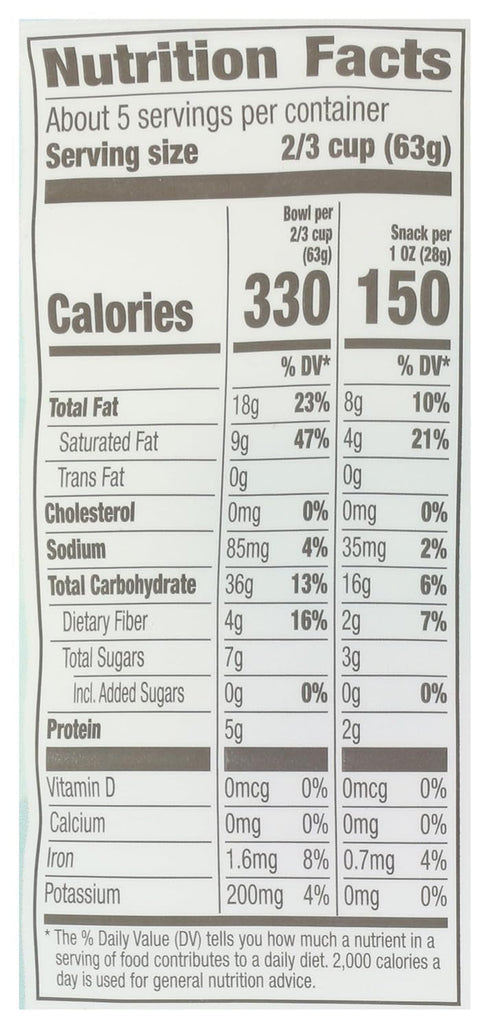 Cascadian Farm 11 (Pack 4) Organic Coconut Cashew Granola Cereal, No Added Sugar, Ounces