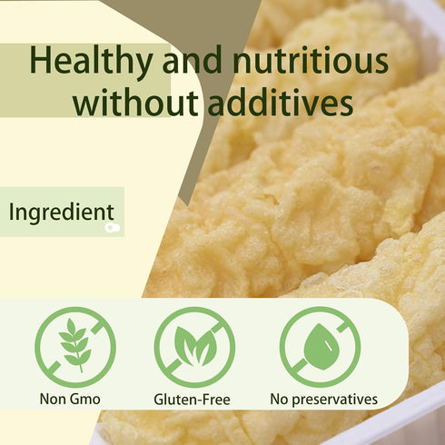 8.46oz MQZHUK Bean curd skin fried tofu puffs tofu skin fried soybean curd original soybean firm