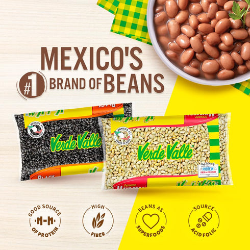 2lb (4 Pack), 8 Verde Valle Dried Mayocoba Beans Bulk Dry Peruvian Beans in Bag, Creamy, Buttery Texture, Frijoles