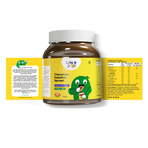 Little Joys 10.58 Oz Chocolate Spread | No Refined Sugar, No Palm Oil, No Preservatives | Sweetened with Jaggery | Rich