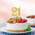 Number 21 Cake Topper - Happy 21th Birthday or Anniversary Party Decoration Supplies