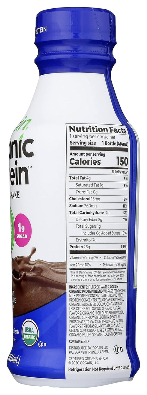 Creamy Chocolate Fudge Organic Protein Shake by Orgain