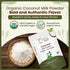 100% (1/2LBS 8Oz.) Organic Way Coconut Milk Powder - Unsweetened Creamer Alternative for Coffee & Smoothies | Vegan