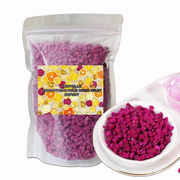 TXDYNLLK Freeze-Dried Diced Dragon Fruit 5.3oz(150g) Single Ingredient, No Added Sugar, Dragon