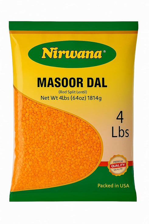 Red Split Lentils (Masoor Dal) Premium Red Lentils for Cooking, Soups &