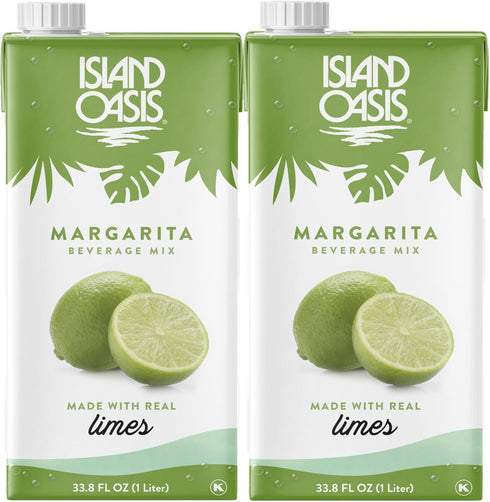 Island Oasis Margarita Beverage Mix, 1 Liter (Pack of 2)