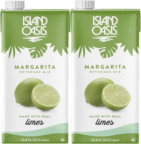 Island Oasis Margarita Beverage Mix, 1 Liter (Pack of 2)