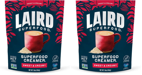 Laird Superfood Non-Dairy Superfood Creamer - Coconut Powder Coffee Creamer - Sweet