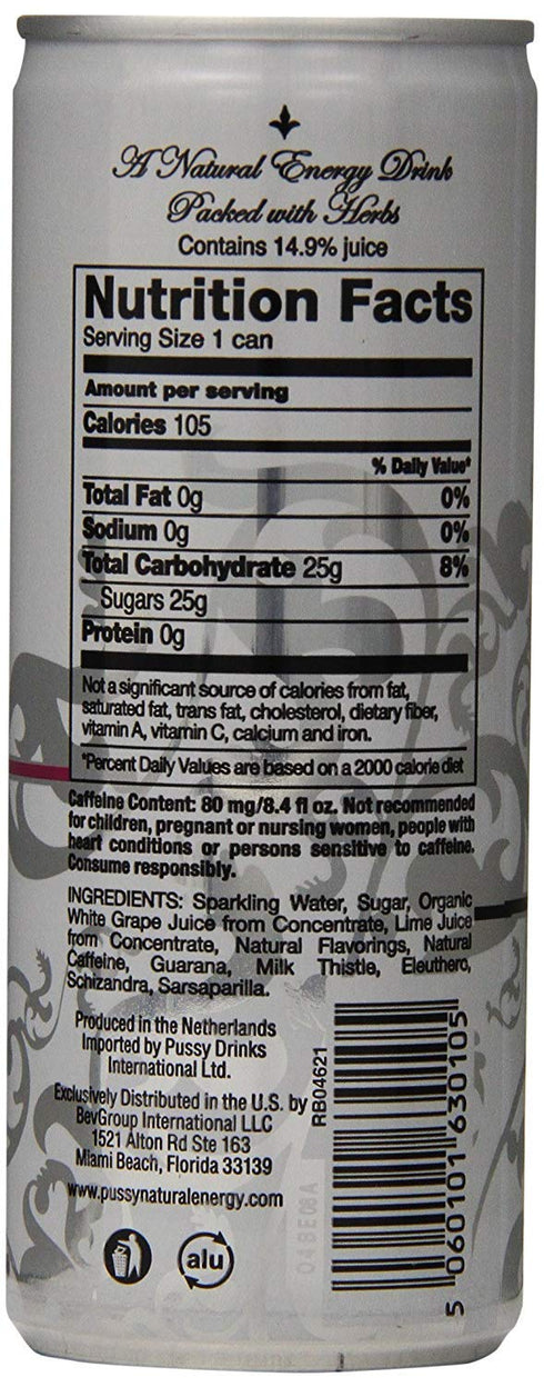 Pussy Natural Energy (250ml Pack 6) Drink