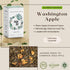 Washington Apple Green Tea, Pyramid Sachet Tea Bags, Cinnamon-Dried Apples, Caffeinated, 16 Cups