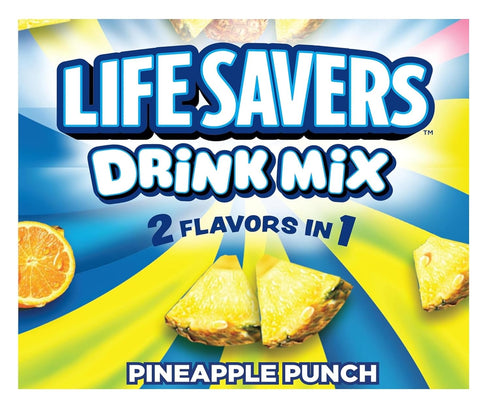 Pack 6-6 36 2 1 Life Savers Pineapple Punch Drink Mix - of Sticks Per Box - Total Servings - Flavors in - Powdered