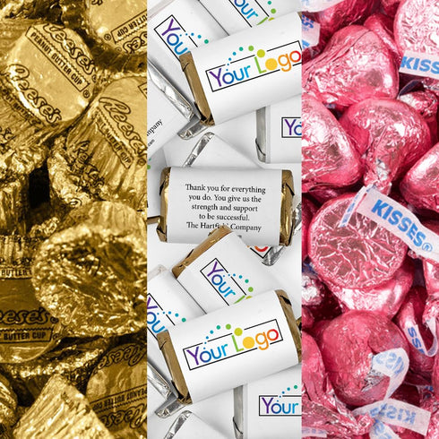190 Approx. Pcs Bulk Candy Promotional Products Business Logo or Photo, Candy Buffet Supplies (Personalized Miniatures