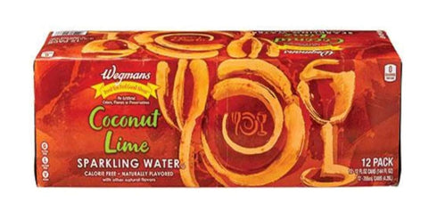 Wegmans Sparkling Water Coconut Lime (12 cans pack)