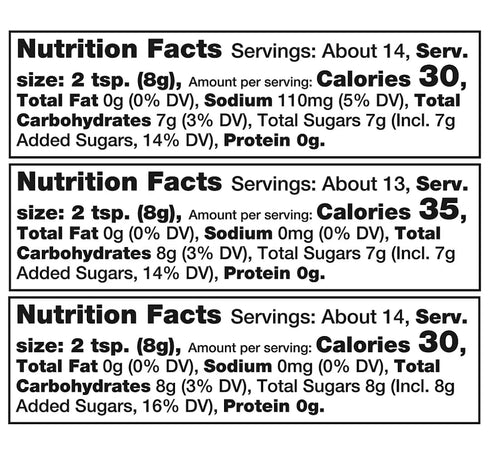 Generic Pack, 3 Count Holiday Finishing Sugar Variety Chocolate Hazelnut, Candy Cane, English Toffee Flavors, Limited