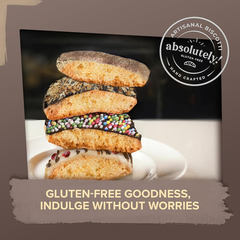 8 Absolutely Gluten Free Artisanal Chocolate Covered Biscotti Gift Box | Grain, Dairy, Gluten and Dye Free | Christmas