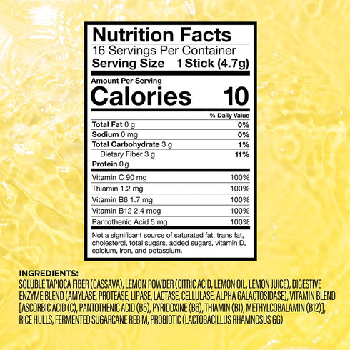 H2O Packets, Packets, 32 VitaCup Super Bloating Relief and Digestive Health Drink Mix Probiotics, Prebiotics, C & B