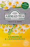 Ahmad Teas Camomile & Lemongrass, 1.4oz, 20 Tea Bags, Brown