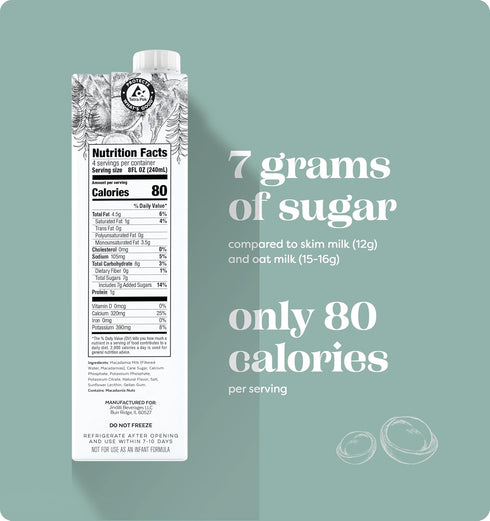 32 (Pack 6) Milkadamia Barista Macadamia Milk, Excellent Source of Calcium, Plant Based, Kosher, Gluten Free & Non-GMO