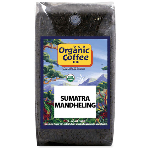 The Organic Coffee Co. Sumatra Mandheling Whole Bean Coffee 2LB (32 Ounce)