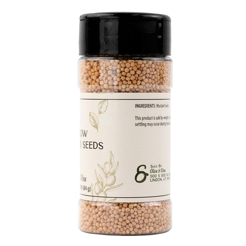 (2.99 Olive & Vine Yellow Mustard Seeds, Tangy Flavor, For Pickling & Cooking, Rich Tradition, Authentic Taste