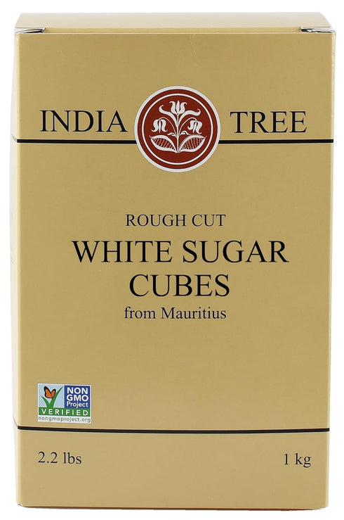 India Tree Rough Cut Mauritius White Sugar Cubes, 2.2 Pound Box, Unrefined