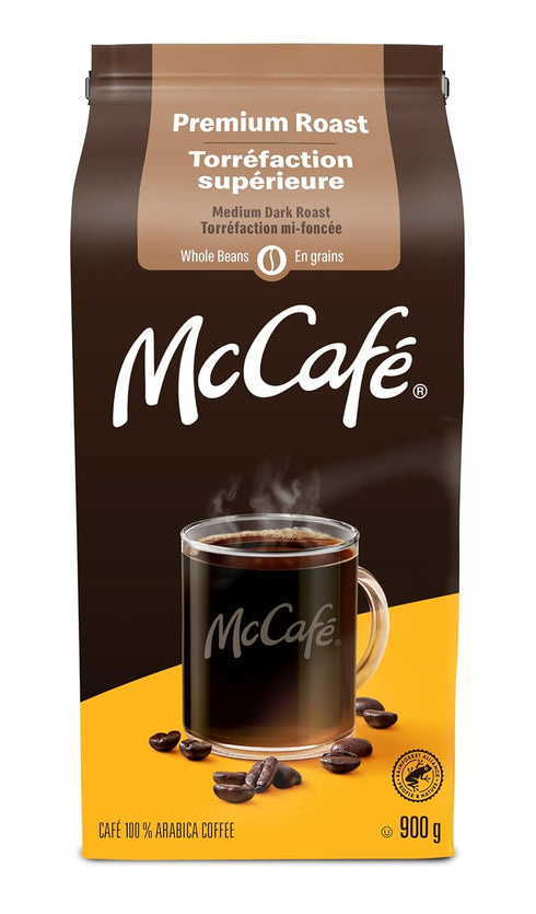 McCafe Medium Dark Premium Roast Whole Beans, 900g/31.7 oz., {Imported from Canada}
