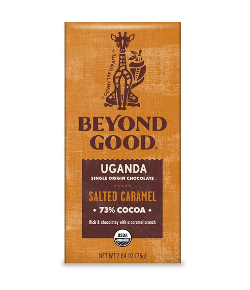 Beyond Good, Organic Bar Dark Chocolate Salted Caramel, 2.64 Ounce