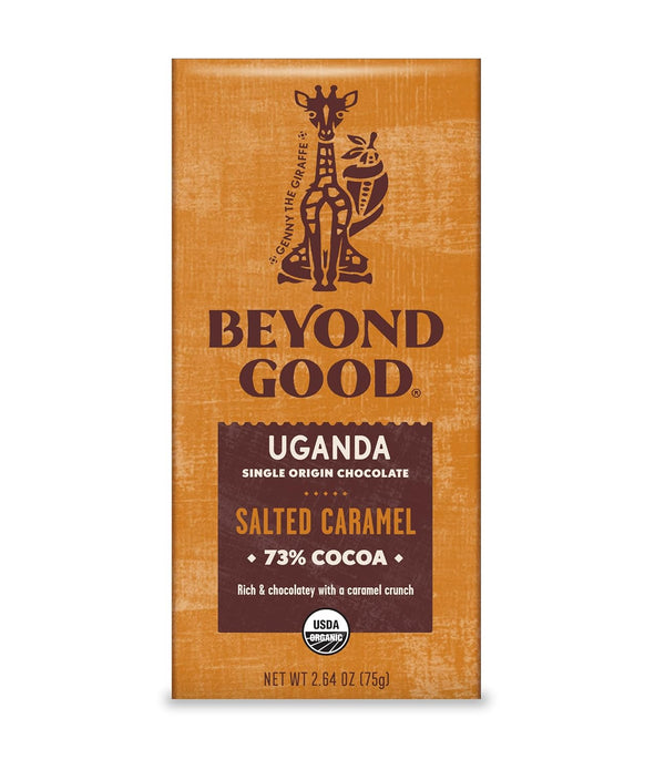 Beyond Good, Organic Bar Dark Chocolate Salted Caramel, 2.64 Ounce