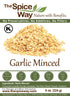 The Spice Way Minced Garlic - 8 oz - Whole Bulk Dehydrated Dried Garlic Flakes, Coarse than Dry Powder, US Grown