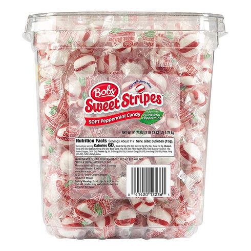 Bobs 350 Count, 61.73 Sweet Stripes Soft Peppermint Candy, Ounces (New Version)