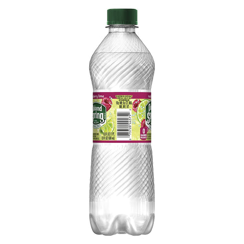 16.9 Pack 8 Poland Spring Sparkling Natural Spring Water, Raspberry Lime, Ounce
