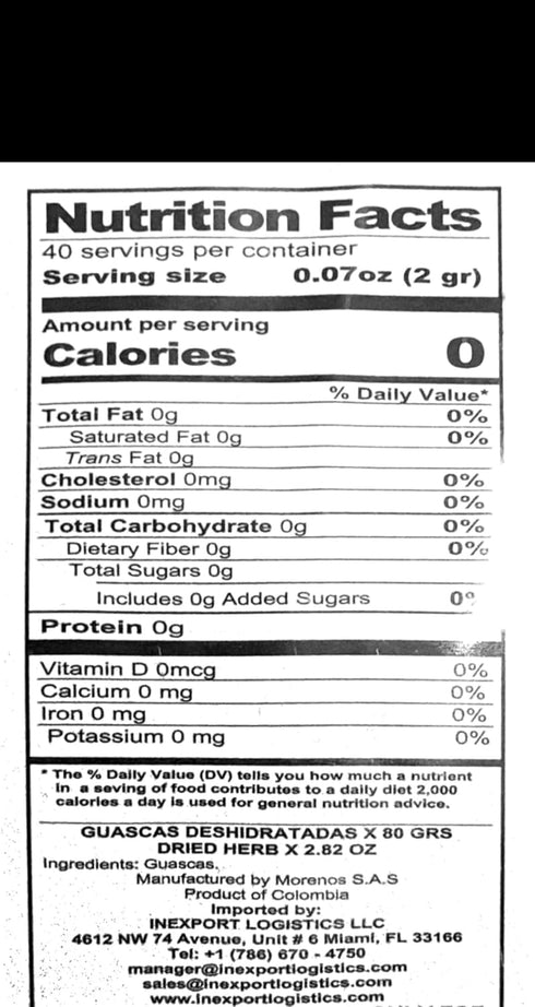 Generic -10 g/0.35 oz 3 PACK Kiska Guascas -Dehydrated Herbs - Spices