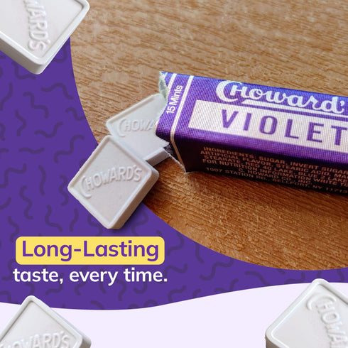 24 Count Choward's Violet Mints Candy - Gift Edition, | Floral-Flavored Treats for a Sweet Celebration!