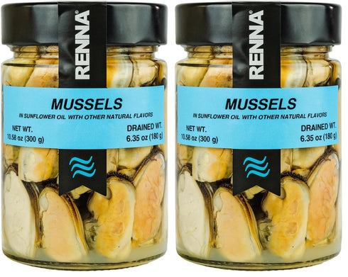 Renna, Succulent Mussels in Sunflower Oil, Product of Italy, 10.58 oz, Experience