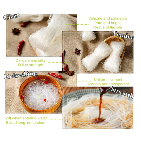 Phuumy 1.32lb Lungkuw Buldak Glass Noodles It'S Made From Peas And Green Beans Authentic Chinese Rice Vermicelli