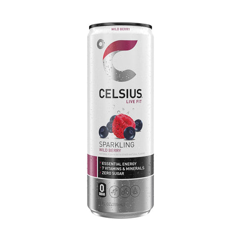 12 Oz (Pack 12) CELSIUS Sparkling Wild Berry, Sugar Free Energy Drink, Fl