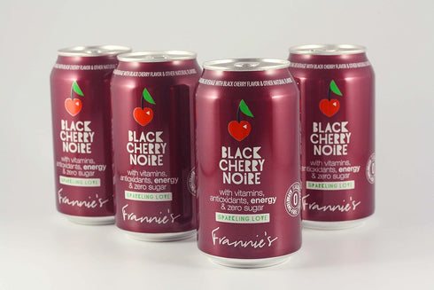 AmishTastes 12 Oz. 24) Frannies Sparkling Black Cherry Noire, Protected With High-Density Foam, (Case