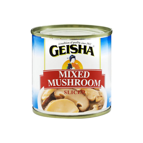 GEISHA Mixed Mushroom Sliced 4OZ. (Pack of 12), Mixed Mushroom| Halal Certified