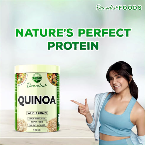 500g (1.1lb, 17oz) Danodia Foods Hulled Quinoa Grains, | Gluten Free, Non GMO Supergrain | Nutrient Rich Alternative
