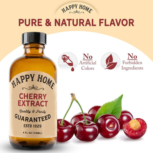 Happy Home Natural Cherry Flavor, Certified Kosher, 4 oz