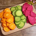 Aandiso 7.76 OZ 220g Three-Colour Radish Crispy Dried Mixed Radish Chips Carrot Green Radish Red Radish Holiday Gifts