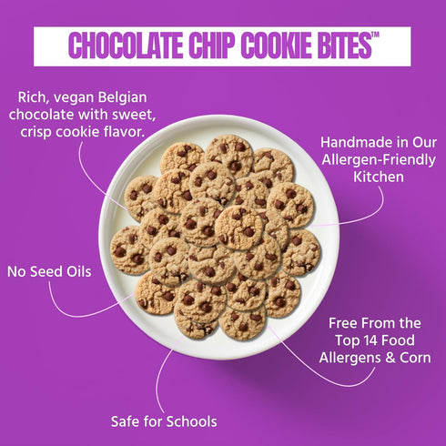 5 Every Body Eat Crunchy Cookie Bites, Chocolate Chip - Gluten Free, Dairy Free, Vegan Snack Cookies, Ounce