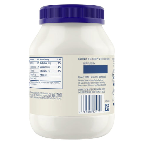 1 24 oz Hellmann's Vegan Dressing and Spread Vegan ct For a Creamy Sandwich Spread or Condiment Same Great Taste, Plant