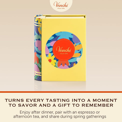 6.34 Oz, Venchi - Spring Mini Book with Assorted Cremini, Venchi Spring Collection, Gluten Free, Gift Idea, Mother's