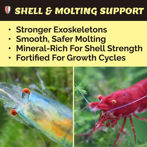 50 ASTAXANTHIN Shrimp Food, Premium Natural Ingredients, High Protein, Rich in Vitamins for Neocaridina, Caridina, Red