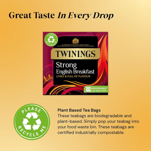 1706 80's (Pack 4, 320 Twinings Strong Breakfast of Total Tea Bags)