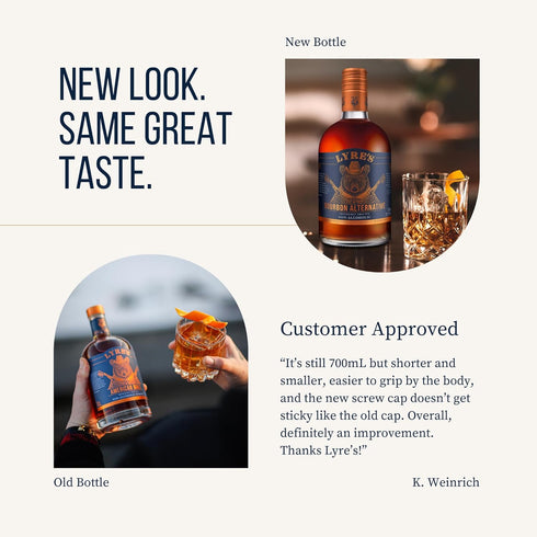23.7 Oz (700mL Lyre's American Malt Premium Non Alcoholic Spirits, Mocktails & Nonalcoholic Drinks, Bourbon Style, Fl