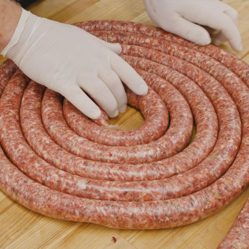 32mm (2-Pack) 25lbs Bearded Butchers Fresh Edible Collagen Casings Holds of Meat For Bratwurst, Italian Sausage