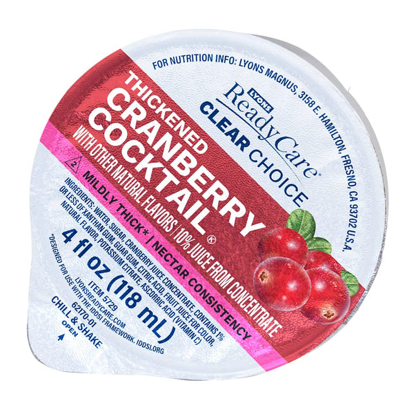 Lyons ReadyCare Thickened Cranberry Cocktail for Dysphagia & Swallowing Difficulty - Nectar